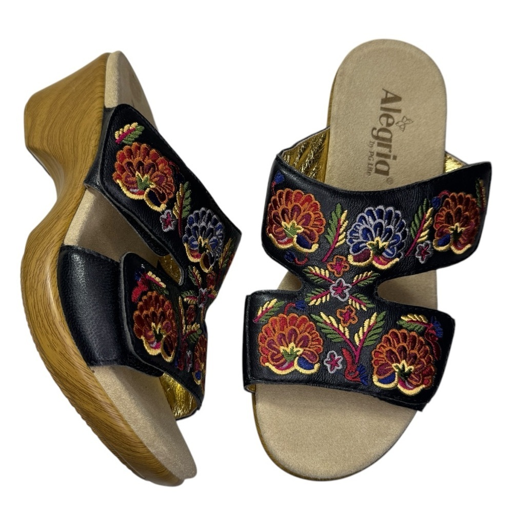 NEW Alegria LIN Black Needles and Pins Sandal womens shoes US 8/8.5 / EU 38 boho